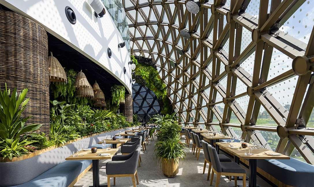 Dusit Thani Laguna سنغافورة المظهر الخارجي الصورة The interior of the restaurant